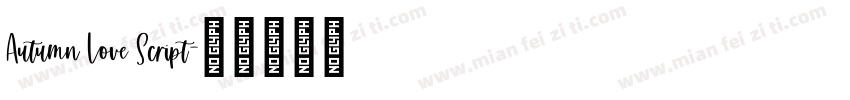 Autumn Love Script字体转换